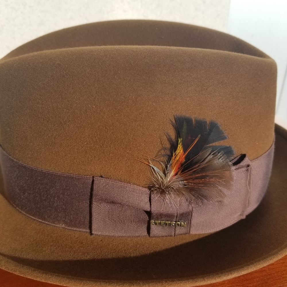 Stetson light brown fedora or trilby 7 3/8 LO